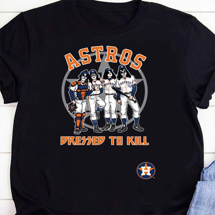 Kiss Houston Astros dressed to Kill t-shirt shirt