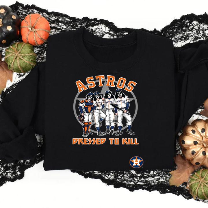 Kiss Houston Astros dressed to Kill t-shirt sweatshirt