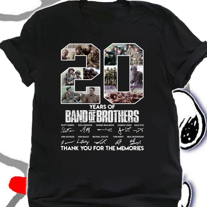 20 Years Of Band Of Brothers Thank You For The Memories t-shirt shirt