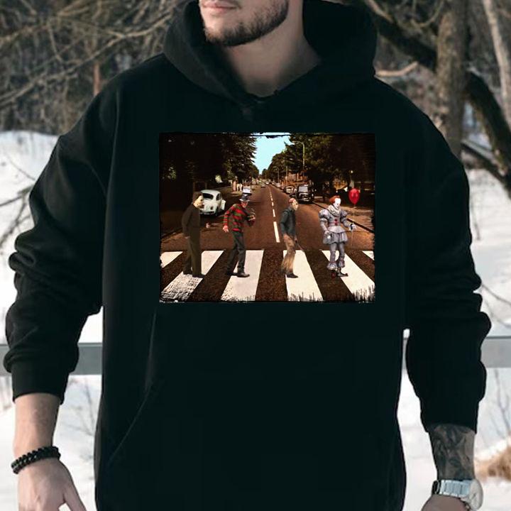 Abbey Road Pennywise Jason Voorhees Freddy Krueger Michael Myers t-shirt hoodie