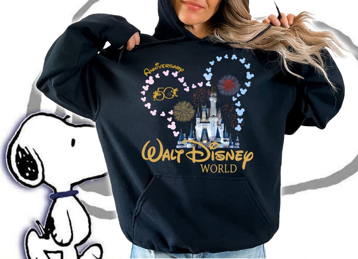 50th Anniversary Walt Disney World Fireworks Mickey Mouse Disneyland t-shirt hoodie