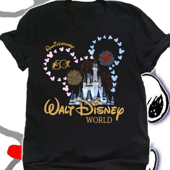 50th Anniversary Walt Disney World Fireworks Mickey Mouse Disneyland t-shirt shirt
