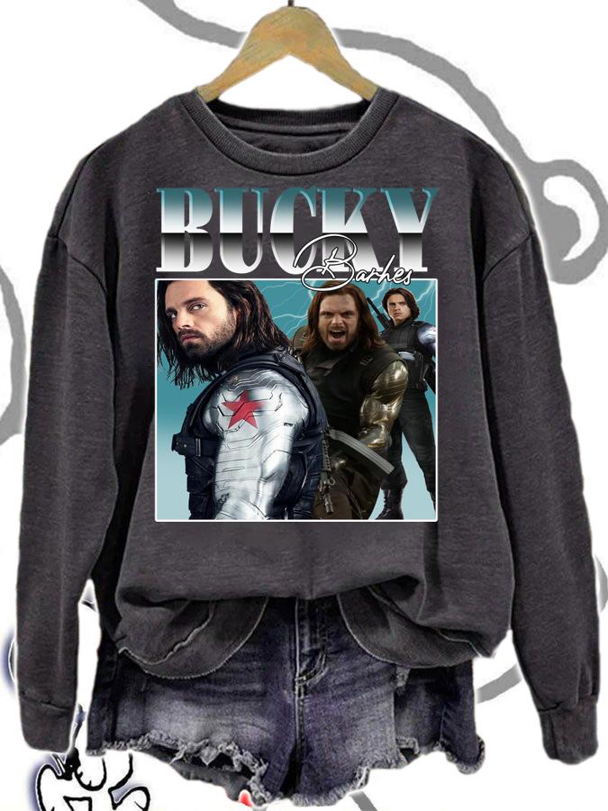 Bucky Barnes Shirt, Sebastian Stan Raptee Retro Aesthetic t-shirt sweatshirt