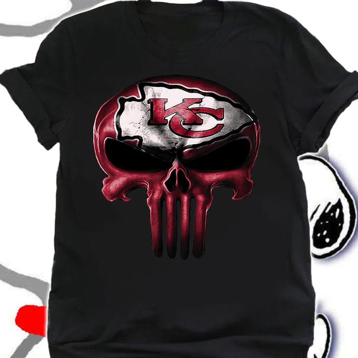 Kansas City Chiefs Punisher Skull t-shirt shirt