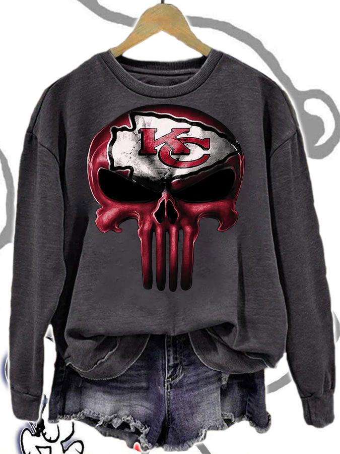 Kansas City Chiefs Punisher Skull t-shirt sweatshirt