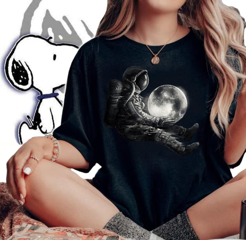 Official Moon Play Astronaut Playing With The Moon t-shirt woman shirt