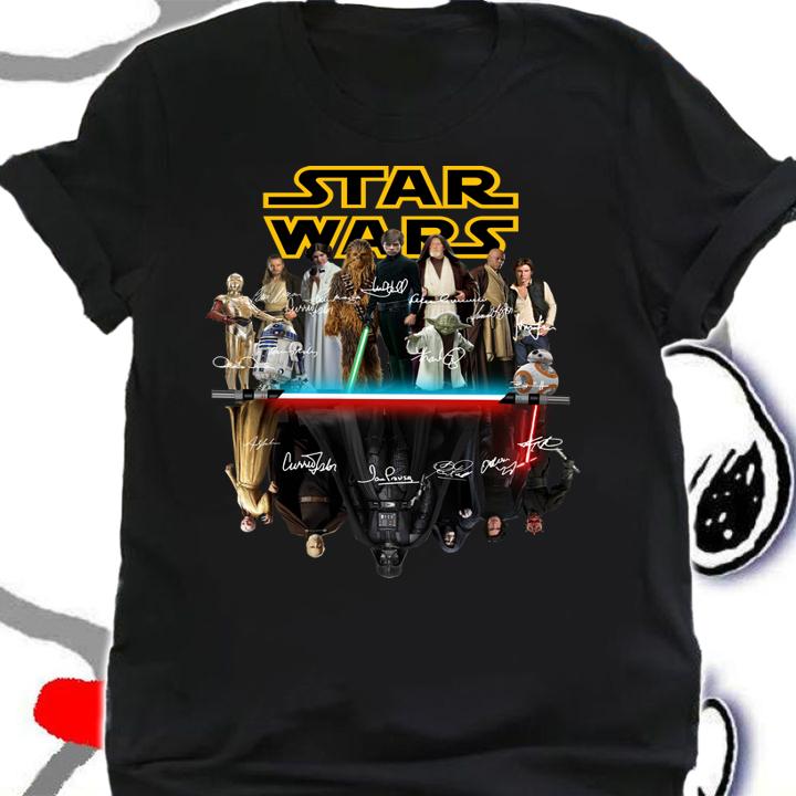 Star Wars all characters signed t-shirt shirt