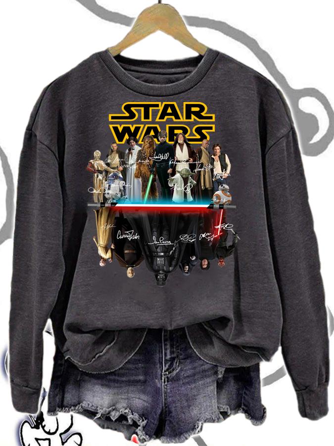 Star Wars all characters signed t-shirt sweatshirt