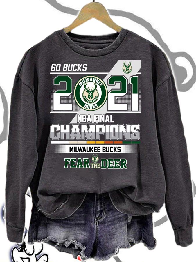 2021 Go Bucks NBA Final Champions Milwaukee Bucks Fear The Deer t-shirt sweatshirt