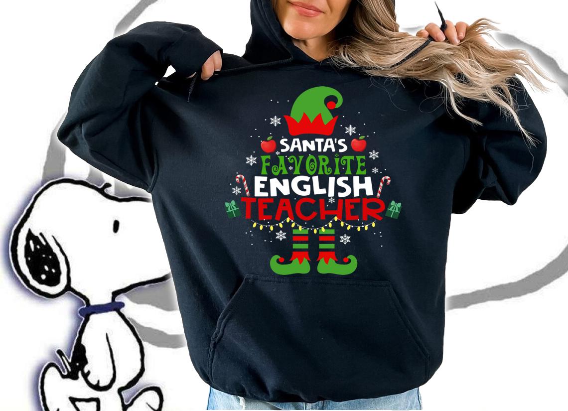 Hot Santa Favorite English Teacher Christmas Thankgiving Xmas t-shirt hoodie