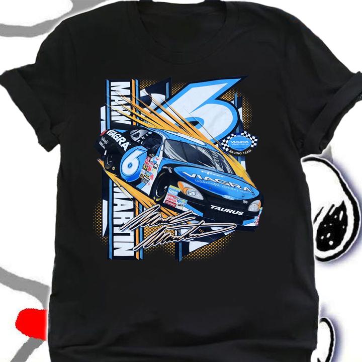 Mark martin #6 viagra ford taurus signature t-shirt shirt