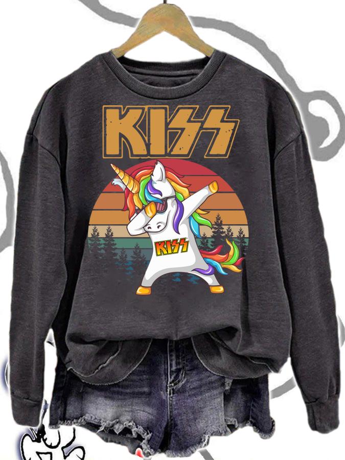 Unicorn Dabbing Kiss Band t-shirt sweatshirt