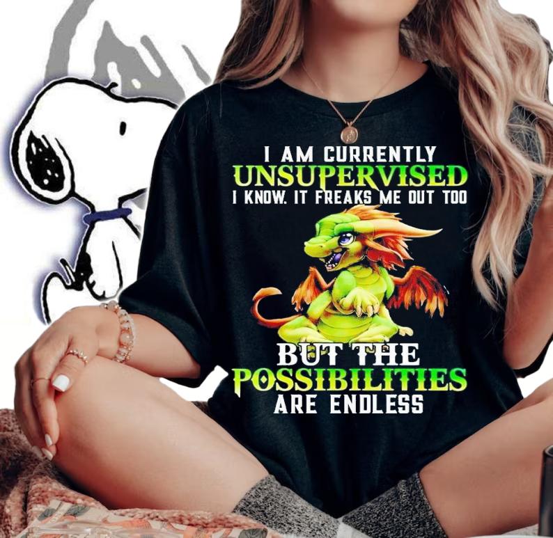 Dragon I am currently unsupervised i know it freaks me out too t-shirt woman shirt