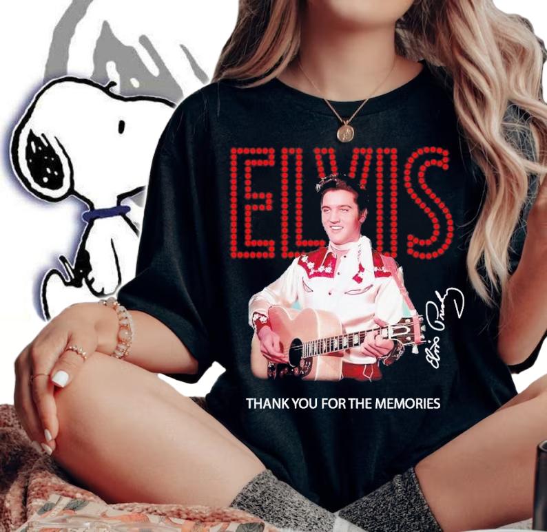 Elvis thank you for the memories signature t-shirt woman shirt