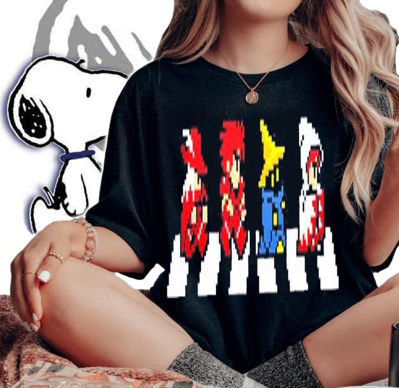 Final Fantasy Abbey Road 8-bit t-shirt woman shirt