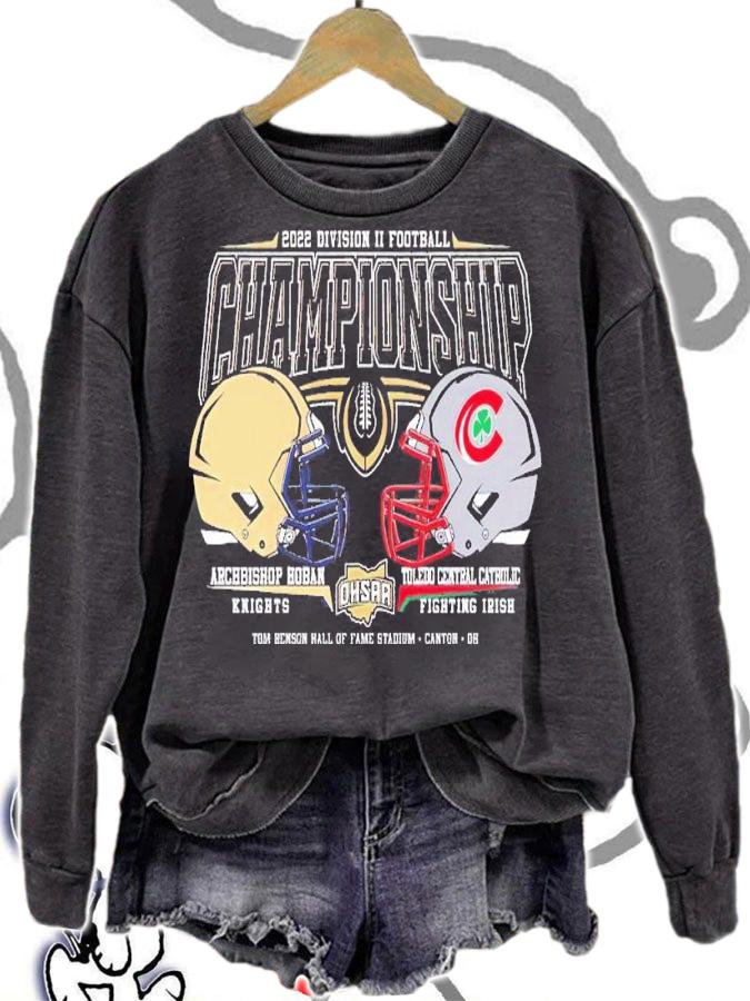 2022 OHSAA Football Division II State Championship Archbishop Hoban Knights and Toledo Central Catholic Fighting Irish shirt t-shirt sweatshirt