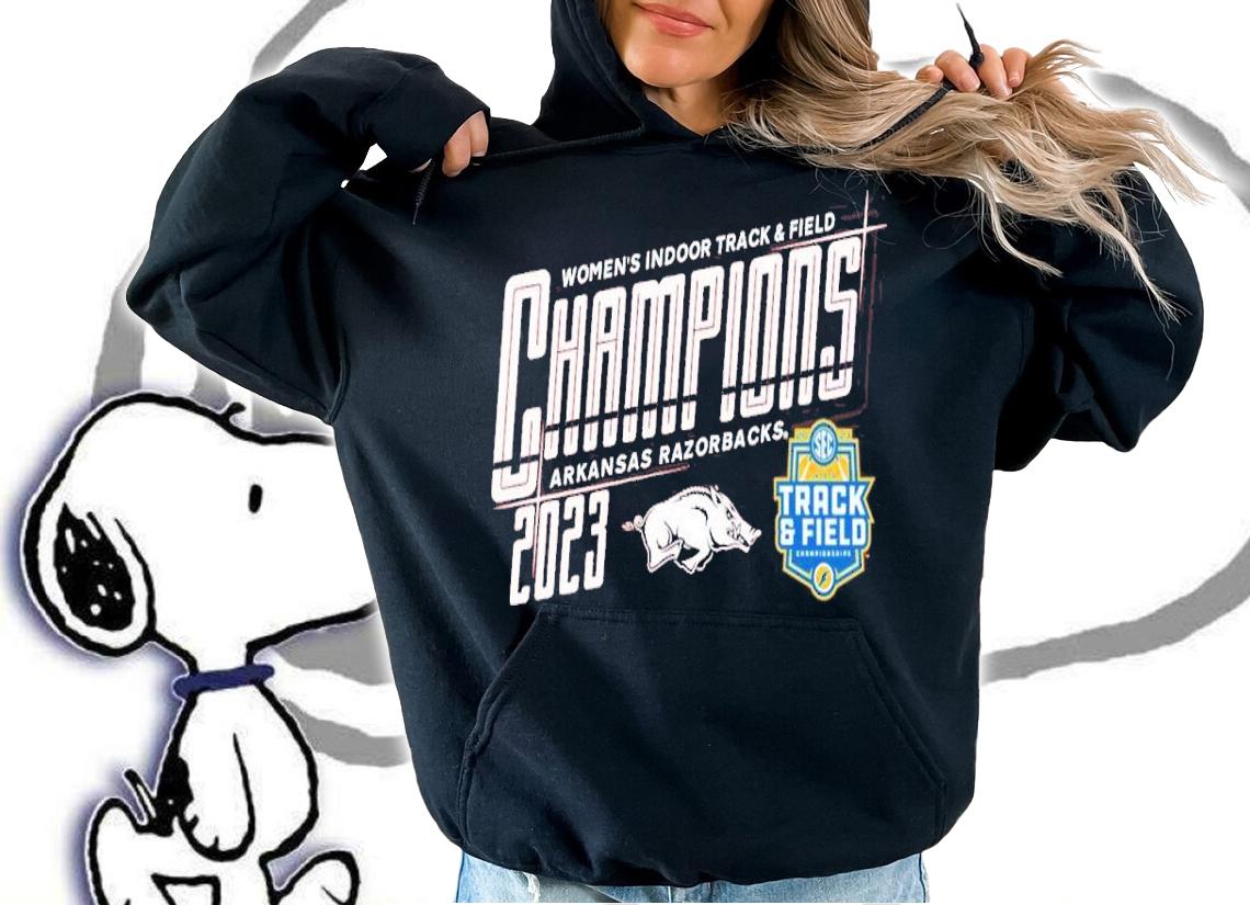 Arkansas Razorbacks 2023 SEC Women's Indoor Track and Field Champions T-shirt t-shirt hoodie