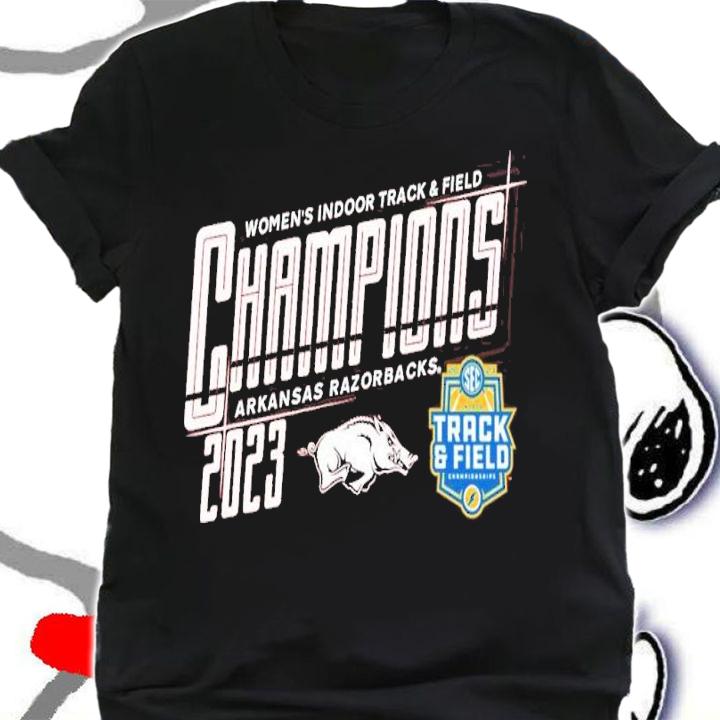 Arkansas Razorbacks 2023 SEC Women's Indoor Track and Field Champions T-shirt t-shirt shirt