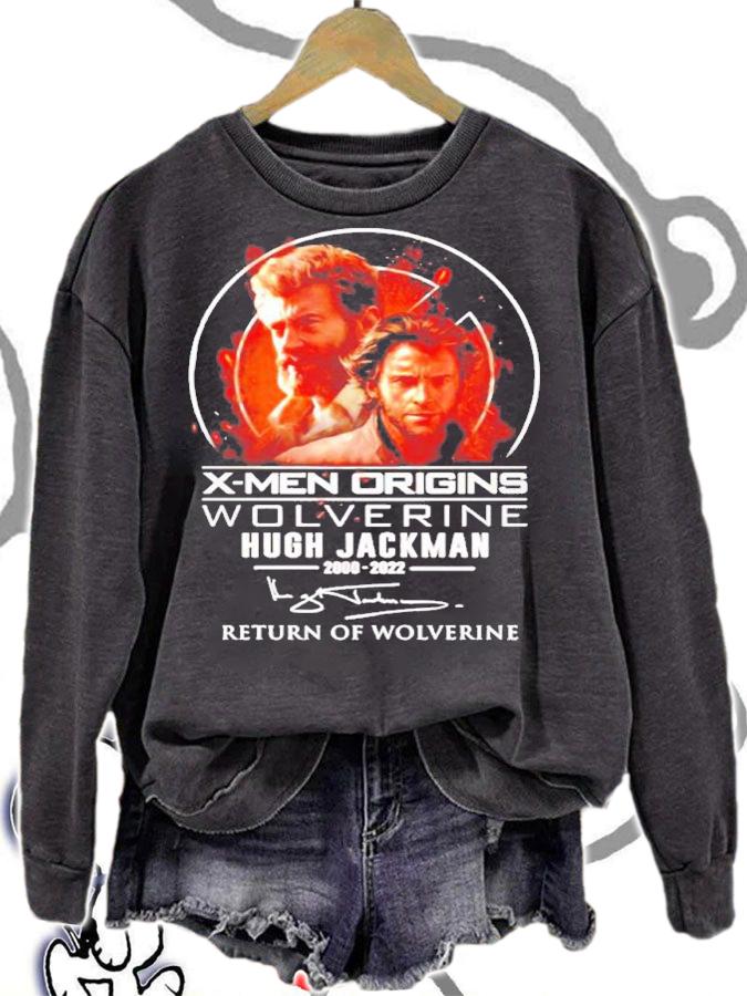 Awesome x-Men Origins Wolverine Hugh Jackman 2000 2022 Return of Wolverine Signature Shirt t-shirt sweatshirt