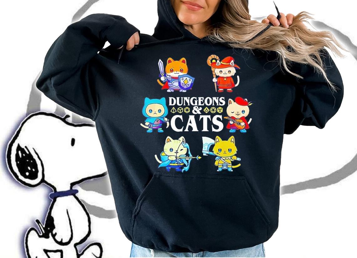Dungeons and cats shirt t-shirt hoodie