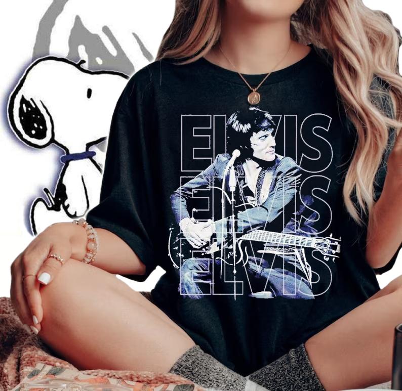 Elvis singer play guitar shirt t-shirt woman shirt