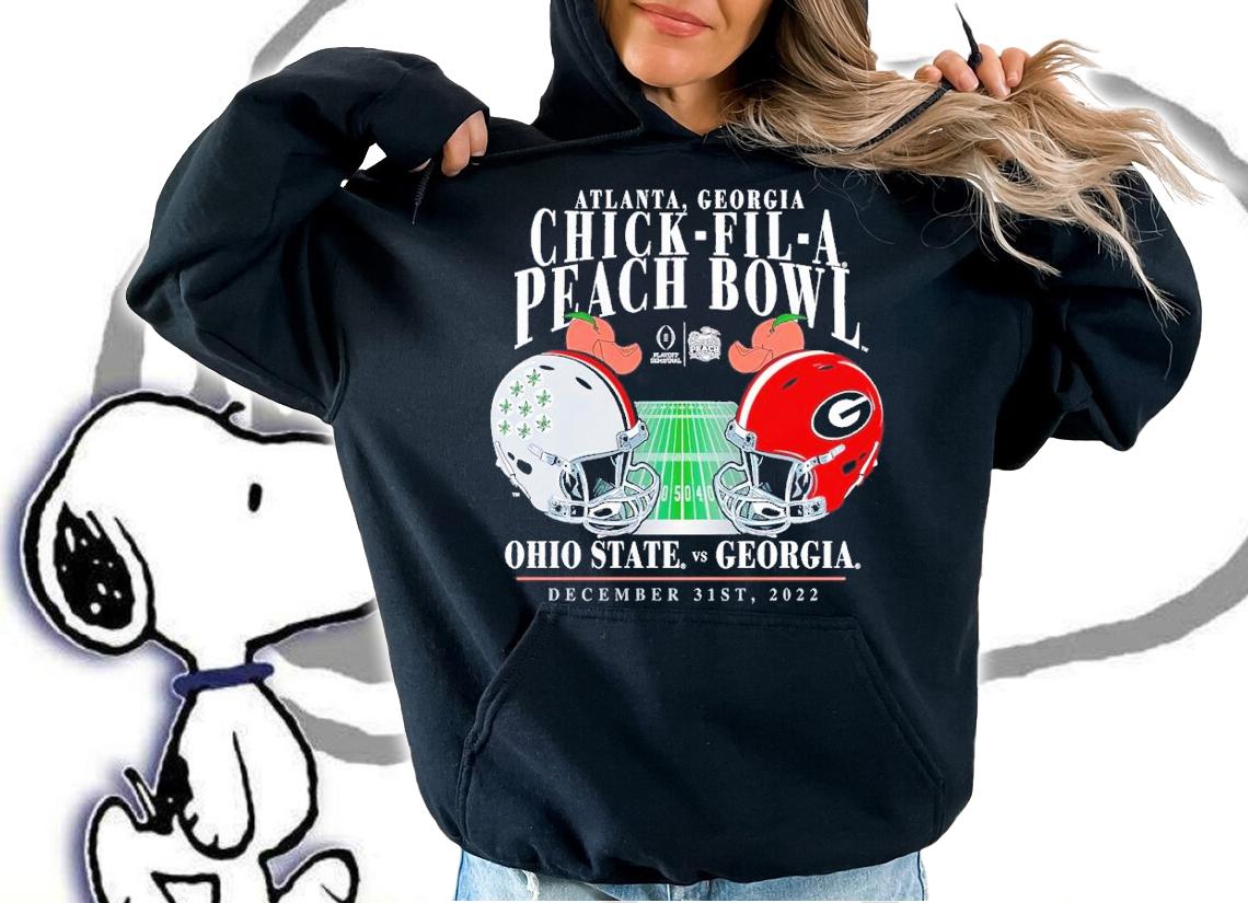Georgia Bulldogs vs Ohio State Buckeyes College Football Playoff 2022 Peach Bowl Matchup shirt t-shirt hoodie