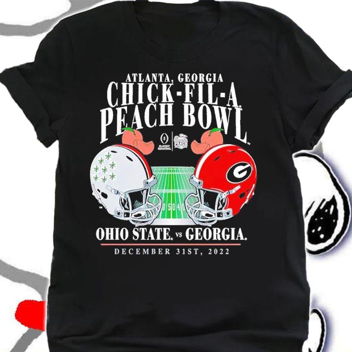 Georgia Bulldogs vs Ohio State Buckeyes College Football Playoff 2022 Peach Bowl Matchup shirt t-shirt shirt