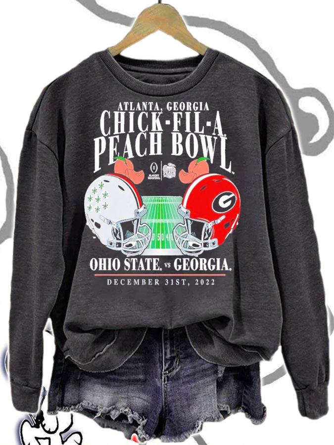 Georgia Bulldogs vs Ohio State Buckeyes College Football Playoff 2022 Peach Bowl Matchup shirt t-shirt sweatshirt