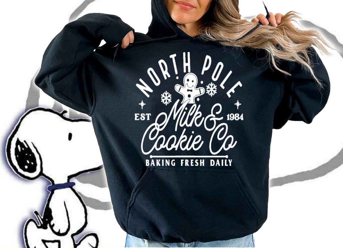 Gingerbread North pole milk and cookie co baking fresh daily shirt t-shirt hoodie