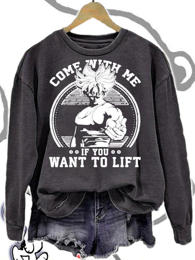 Come With Me If You Want To Lift Anime Workout Dragon Ball Shirt t-shirt