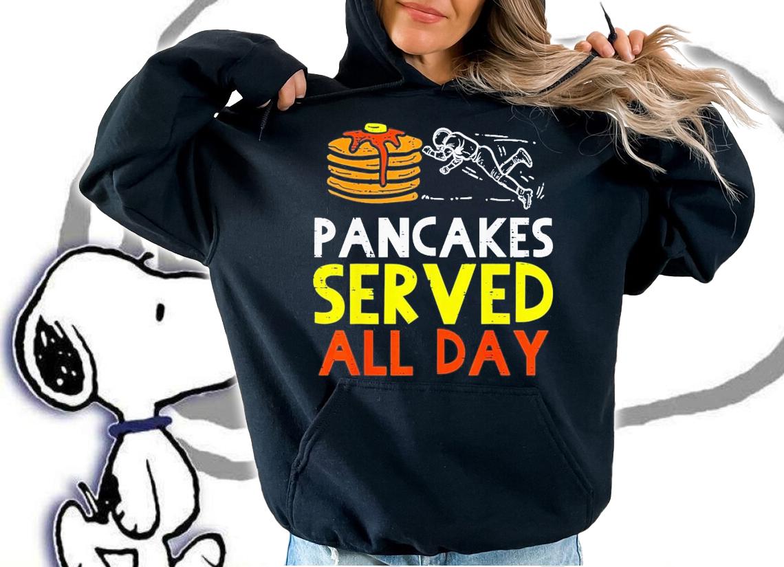 Pancakes Served American Football Offensive Lineman T-Shirt t-shirt