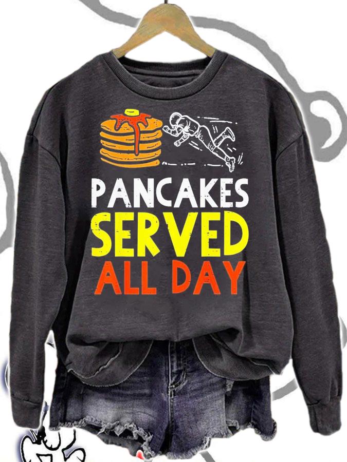 Pancakes Served American Football Offensive Lineman T-Shirt t-shirt
