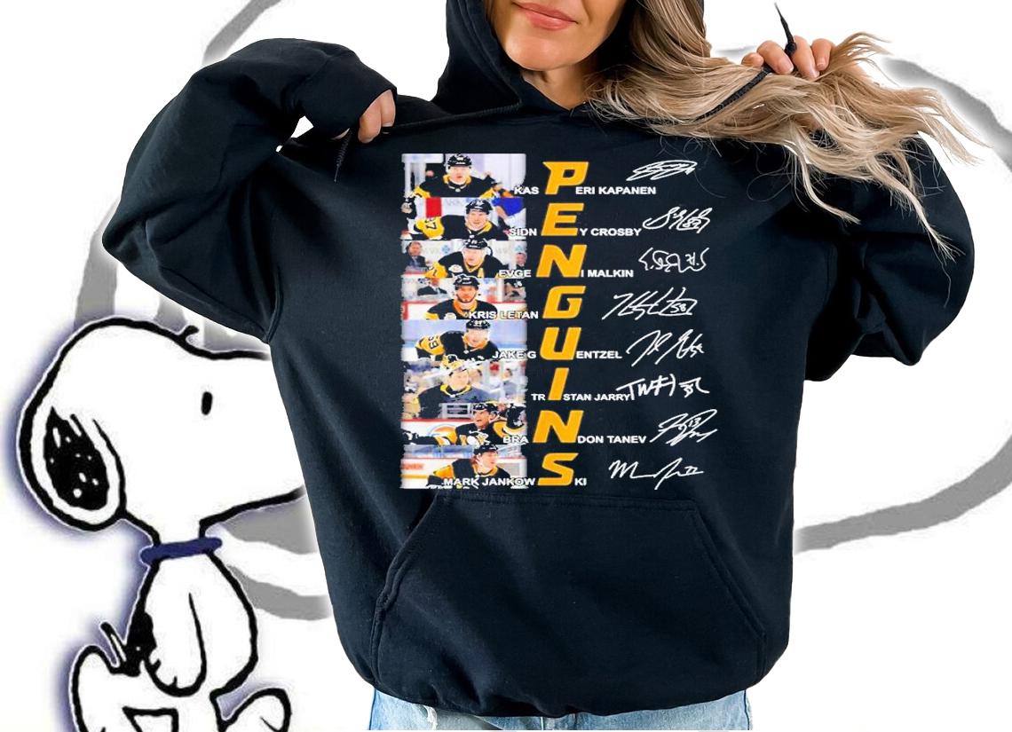 Penguins Kasperi Kapanen Sidney Crosby Evgeni Malkin signatures shirt t-shirt