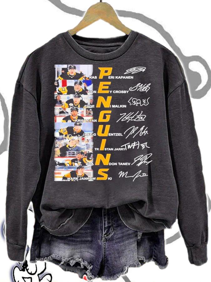 Penguins Kasperi Kapanen Sidney Crosby Evgeni Malkin signatures shirt t-shirt