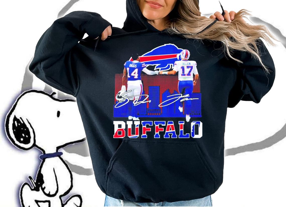 Buffalo Stefon Diggs Josh Allen signatures shirt t-shirt