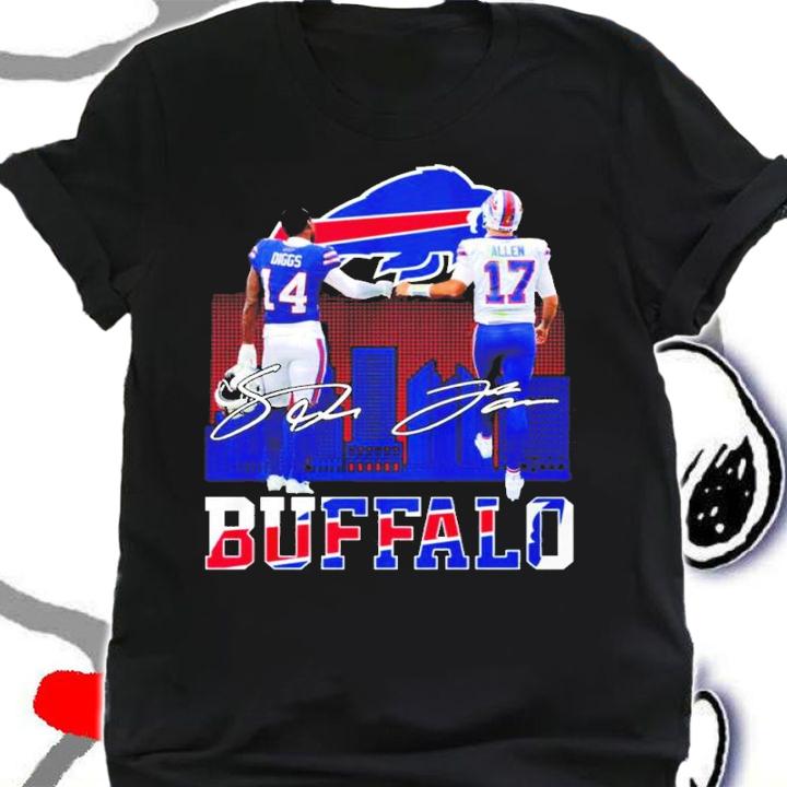Buffalo Stefon Diggs Josh Allen signatures shirt t-shirt