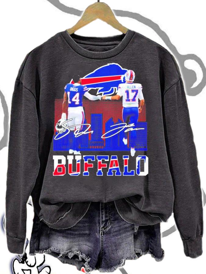 Buffalo Stefon Diggs Josh Allen signatures shirt t-shirt