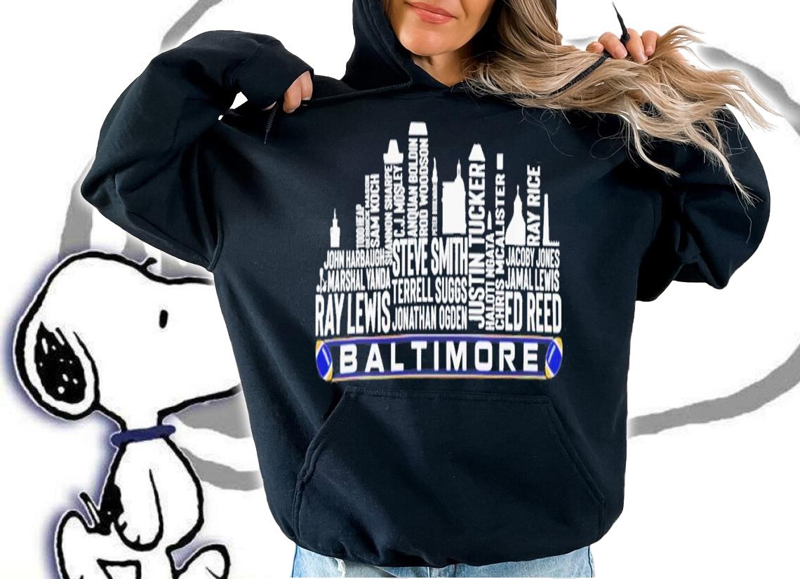 Lamar Jackson Baltimore City Skyline T-Shirt t-shirt hoodie