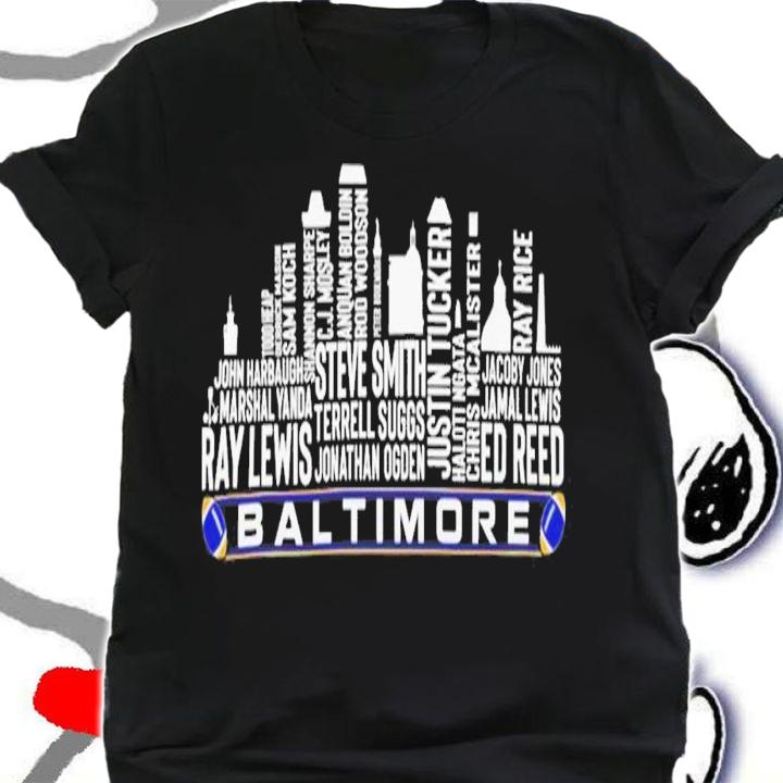 Lamar Jackson Baltimore City Skyline T-Shirt t-shirt shirt
