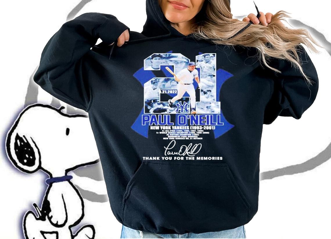 New York Yankees Paul O'neill 1993-2001 Signature Thank You For The Memories Shirt t-shirt