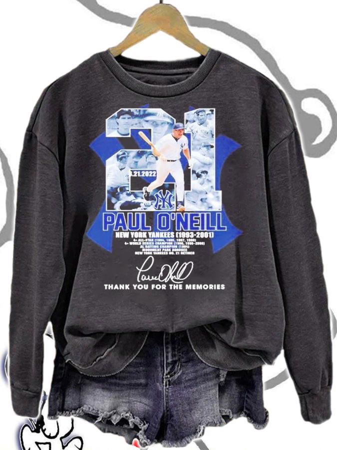 New York Yankees Paul O'neill 1993-2001 Signature Thank You For The Memories Shirt t-shirt