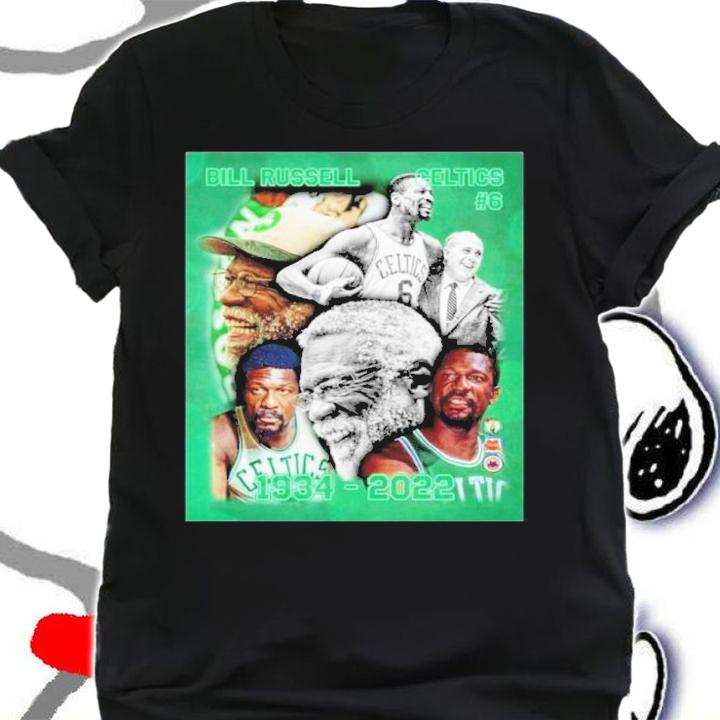 RIP Bill Russell 1934-2022 Boston Celtics #6 Shirt t-shirt
