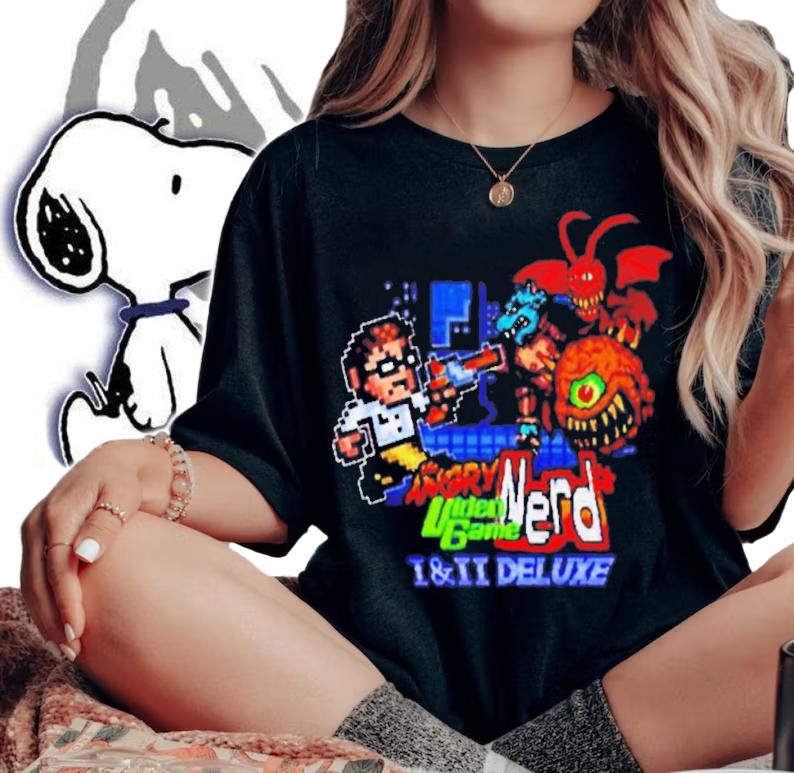 Angry Video Game Nerd 1 And 2 Deluxe T-Shirt t-shirt