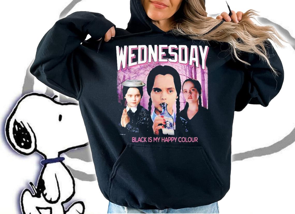 Black Is My Happy Color The Addams Family T-Shirt t-shirt hoodie