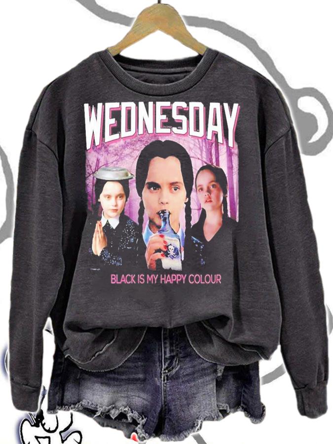 Black Is My Happy Color The Addams Family T-Shirt t-shirt sweatshirt