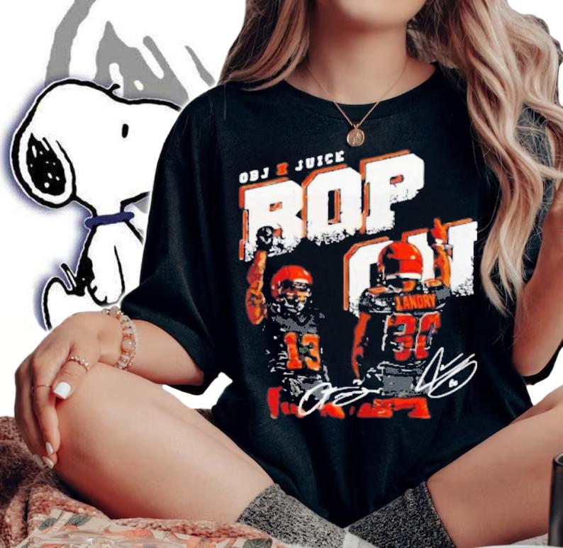 Bop On OBJ Juice Odell Beckham Jr Signature T-Shirt t-shirt woman shirt