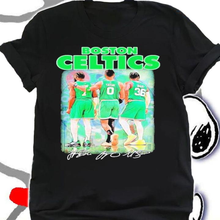 Boston Celtics Al Smart Jaylen Brown And Jayson Tatum NBA Finals Signatures Shirt t-shirt shirt
