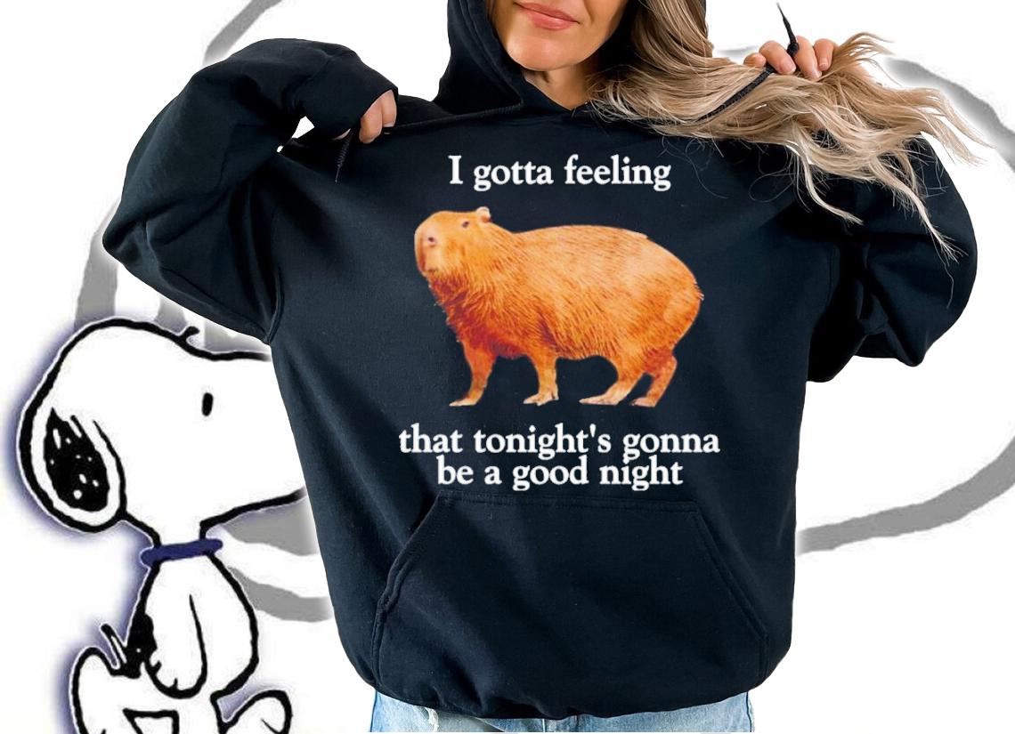 Capybara I gotta feeling that tonight's gonna be a good night shirt t-shirt hoodie