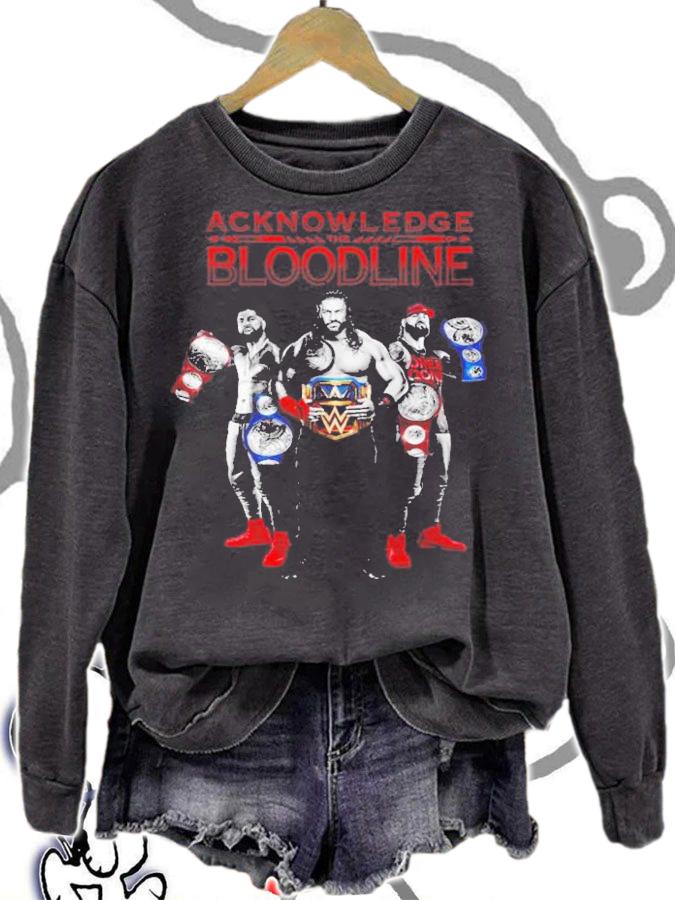 Roman Reigns Acknowledge The Bloodline T-Shirt t-shirt
