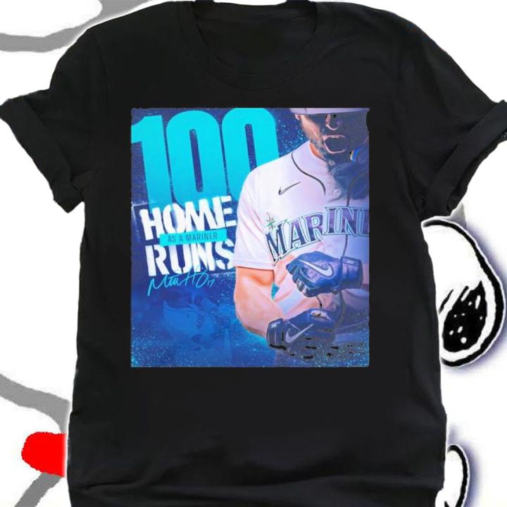 Seattle Mariners Mitch Haniger 100 Home Runs As A Mariner Signatures Shirt t-shirt